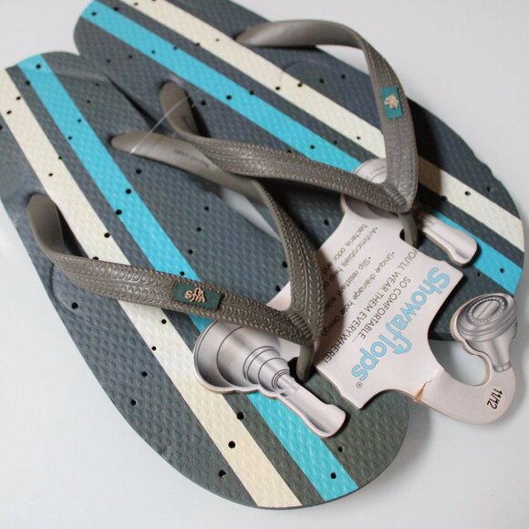 Showaflops Multicolor Slide Anti-Slip Shower Sandals Mens Black Size 11/12 NWT - Picture 4 of 8